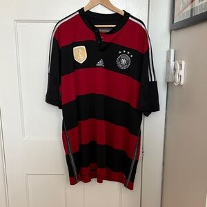 adidas Germany Men's Team Jersey in Red and Black